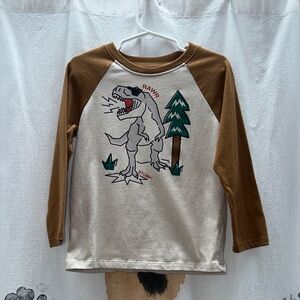 Garanimals Dino Adventure Raglan Tee - Brown and White